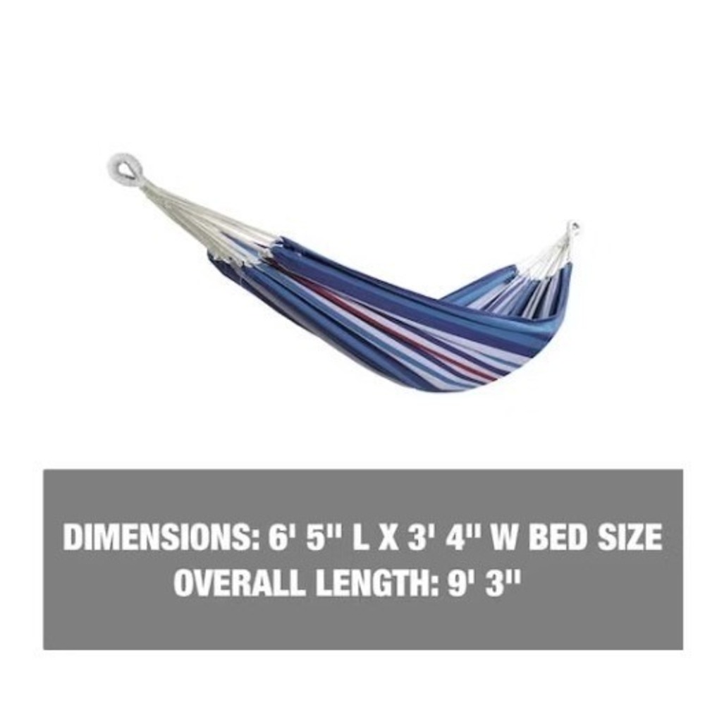 Bliss Hammock In A Bag Blue Striped Portable Travel Hammock New 220lb Capacity - Picture 6 of 10